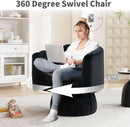 Swivel Armchairs 360Degree Black LivingRoom Pack Duo