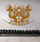 Weight-Lifting Bull Name Sign