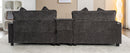 Modern Chenille Upholstered Sectional Sofa with Ottomans, USB Ports, Cup Holders, and Storage in Grey