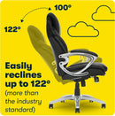 Black Executive Office Chair With Air Lumbar Technology