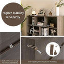 Grey 8 Cube Modular Bookcase For Living Rooms With Display
