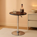 Black Bar Table With 360 Degree Swivel MDF Top Round