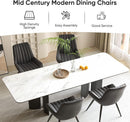 Black Modern Dining Chairs Set Of 4 With Thick Cushions