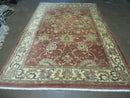 6' X 9' Vintage Handmade Indian Floral Oriental Wool Rug Veg Dyes Nice