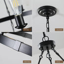 Retro style Large 2-Tier circular ceiling Ironwork chandelier