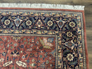 Indo Persian Heriz Rug 10x15, Allover Pattern, Large Wool Handmade Rug