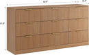 SixtyThreeInch Dresser With Deep Drawers NaturalFinish