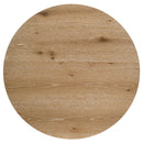 Kessler Round Sculptural Wood Coffee Table Light Oak