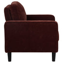 Ruth Fabric Upholstered Track Arm Accent Chair Rust Red
