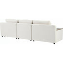L-shaped Modular Sectional Sofa with Removable Back Cushions,3 Pillows and 2 Storage Spaces,Suitable for Living rooms,Offices and Apartments
