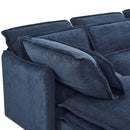 U_Style Double-Layer Cushion Modern Large U-Shaped Modular Sofa, Freely Combinable 6-Seater with Storage Function, Convertible to Sofa Bed, Perfect for Living Rooms, Offices, and Apartments