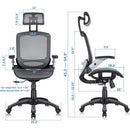 Ergonomic Adjustable High Back Mesh Office Chair Grey