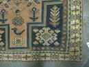 4' X 6' Antique Handmade Turkish Anatolian Wool Rug Camel Vegetable Dyes