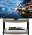 Turn-N-Tube 2-Tier Printer and TV Stand French Oak Grey Black