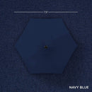 7.5ft Navy Patio Umbrella Tilt Crank Steel Pole Outdoor