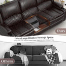 3 Seater Recliner Sofa With Hidden Storage Console