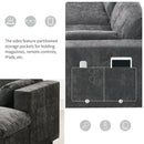 [VIDEO]86.5'' Chenille Modular Sectional Sofa with Storage Pockets, 5 Seat U Shaped Couch Set with Pillows,Free Combination,Modern Cloud Sofa with 2 Movable Ottoman for Living Room,Apartment,3 Colors
