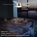 52 Inch Brushed Nickel Ceiling Fan With Remote Control