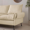 104.5"Modern Sectional Technical leather L-Shaped Sofa Couch with Convertible Ottoman