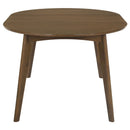 Jedda 5-piece Oval Dining Table Set Dark Walnut