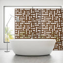 Outdoor & Indoor Privacy Screen Metal Privacy Screen 76' H×48' W, Freestanding Decorative Privacy Screen Brown Steel