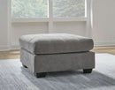Oversized Light Gray Ottoman Room Decorative Elegance