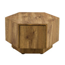 MDF material hexagonal coffee table with drawers.Made of high-quality materials,Adopting a unique hexagonal design,simple and elegant without losing personality.