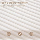 Beige Upholstered Folding Sofa Bed Convertible Floor