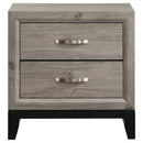 Valen 2-drawer Nightstand Bedside Table Light Taupe