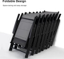 Grey 9 Piece Outdoor Patio Dining Set With 8 Folding Chairs And Aluminum Table