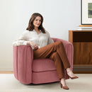 Swivel Accent Chair for Living Room, Sofa Chairs with Wood Base Side,  Comfy Swivel Accent Chair with Wide Upholstered, for Living Room