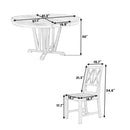 TOPMAX Rustic 5-Piece Extendable Dining Table Set Round Trestle Table and 4 Cross Back Dining Chairs for Kitchen, Dining Room, Brown