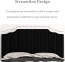 Velvet Wall Mounted Queen Size Headboard with Tufted Design