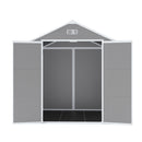 Campcraft 6*5ft resin storage shed, high quality pp material, strong structure, waterproof, rust and UV proof, large storage space, 12mm thick pp board, HD window lighting