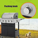 Propane Grill 4 Burner Barbecue Grill Stainless Steel Gas Grill with Side Burner, 46,500 BTU Outdoor Cooking, Patio, Garden Barbecue Grill, Black and Silver