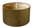 2 Light Swag Plug-In Pendant 16"w Chocolate Burlap with Diffuser, White Cord