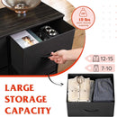 Tall Black Dresser With 10 Drawers And Fabric Bins Storage Organizer