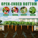 Heavy Duty Galvanized Raised Garden Bed Kit for Vegetables, Flowers & Herbs, Rust-Resistant, Silver, 8x4x1ft
