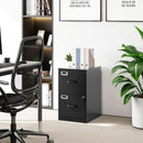 2 Drawer Locking Vertical File Cabinet For Letter Size Files Steel Office Storage