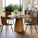 Luxurious Round Space Saving Dining Table Set For Four