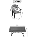 (Cushions In Random Colors)7-Piece Set Of Cast Aluminum Patio Furniture With Cushions
