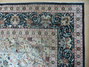 Beautiful Sino Persian Rug 9x12, Elegant High Quality Handmade Wool Oriental Carpet, Medallion with Corner Design, Floral, Black and Ivory
