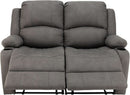 58 Inch Wall Hugger Double Recliner RV Theater Seats Slate