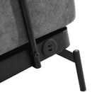 Modern Loveseat Sofa 59' Sofa Couch 2-Seater with USB Ports, Unique Cylindrical Armrests, Grey Chenille
