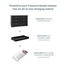 Crescent 6 Drawer Double Dresser Black GREENGUARD Gold