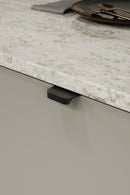 Matte Black "Comet" Edge Drawer Tab Pulls