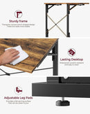 31.5 Inch Collapsible Tray Desk Rustic Brown Premium Finish