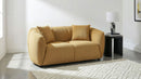 Aleisha Fabric Upholstered Loveseat Mustard Yellow