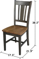 International Concepts Splatback Dining Chair Hickory Washed Coal