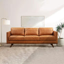 Nolita 85 Inch Cognac Tan Full Grain Pure Aniline Leather Sofa